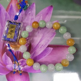 福祿壽三彩玉手串