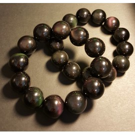 彩虹眼黑曜石手串